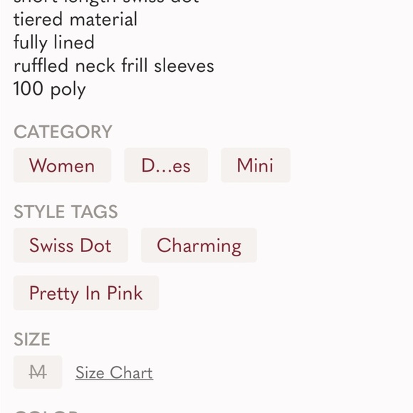 PRETTY IN PINK SWISS DOT DRESS SIZE MEDIUM - Picture 13 of 13